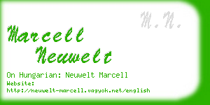 marcell neuwelt business card